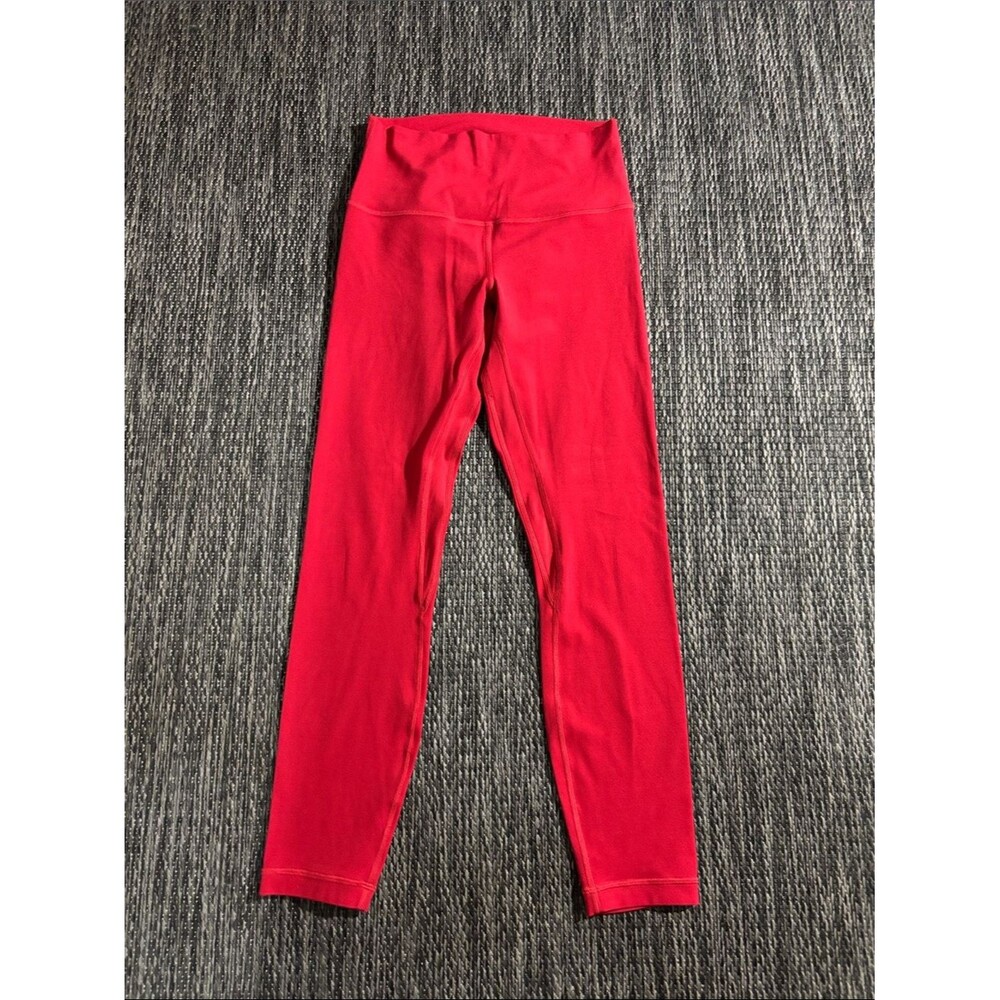 Lululemon Align Legging New Year High Rise Pant 25" Nulu Dark Red Size 6